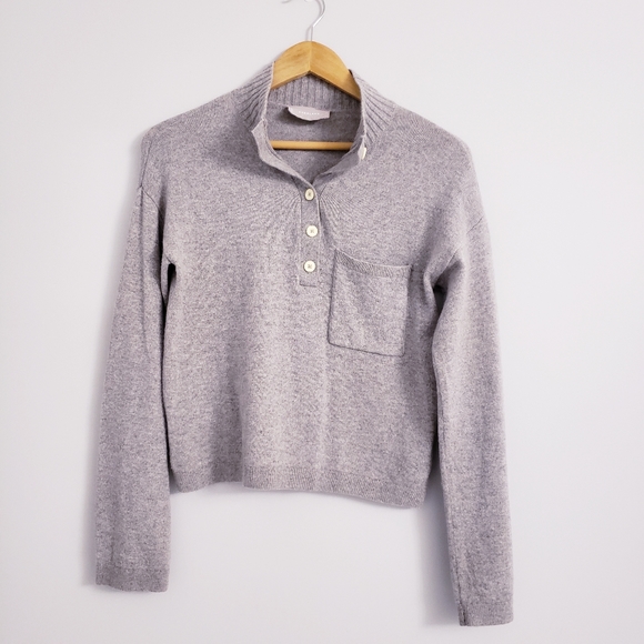 Everlane Sweaters - Everlane Recashmere Button Mockneck Sweater